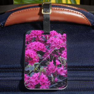 Pink Rhododendron Flowers Luggage Tag