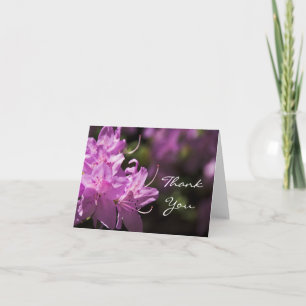 Pink Rhododendron Flowers Thank You Card