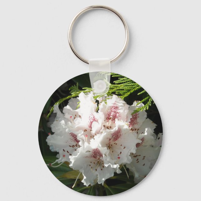 Pink Rhododendron Photo Key Ring (Front)