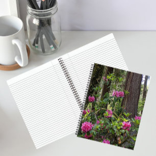 Pink Rhododendrons in a Forest Floral Notebook