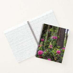 Pink Rhododendrons in a Forest Floral Notebook