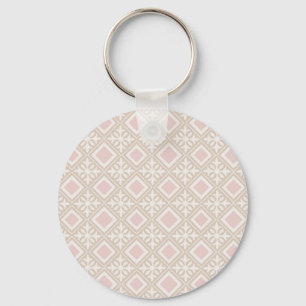 Pink Rhombuses Key Ring