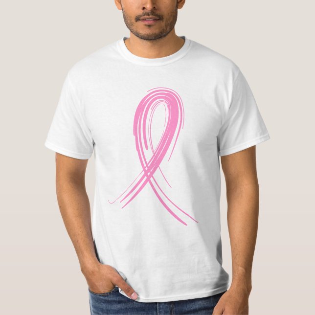 Pink Ribbon 2 Breast Cancer T-Shirt (Front)
