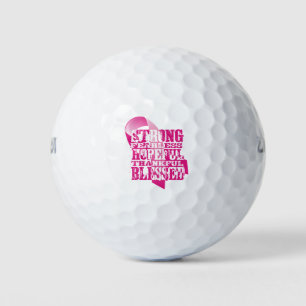 Pink Ribbon - Affirmations Golf Balls