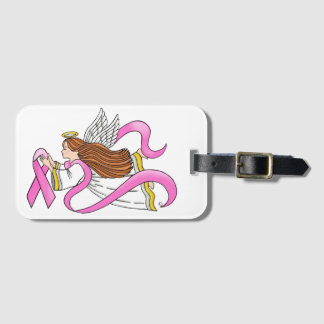 Pink Ribbon Angel Luggage Tag