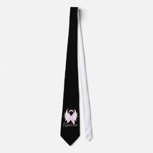 Pink Ribbon Angel Wings Tie