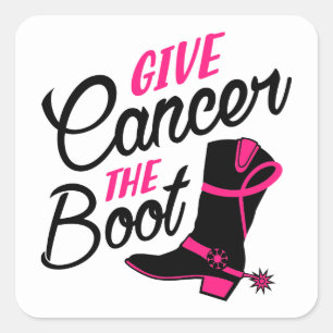 Pink Ribbon Awareness Breast Cancer Square Sticker