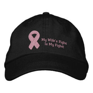 Pink Ribbon Awareness Embroidered Hat