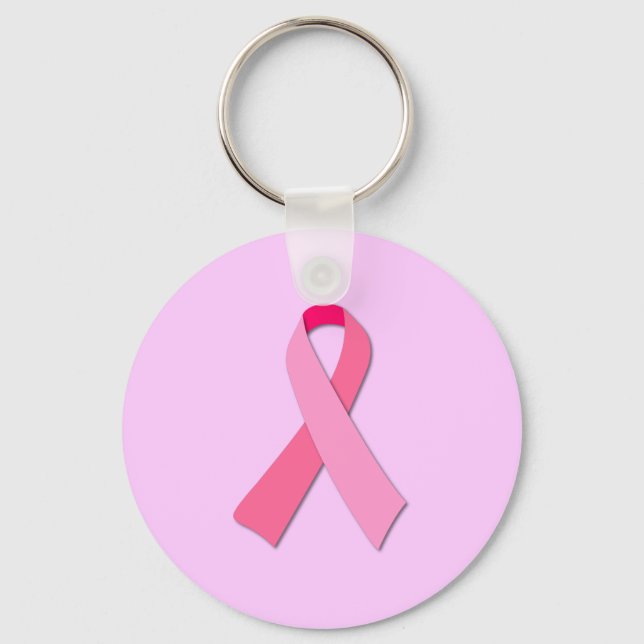 Pink Ribbon Awareness Support Symbol Key Ring (Front)