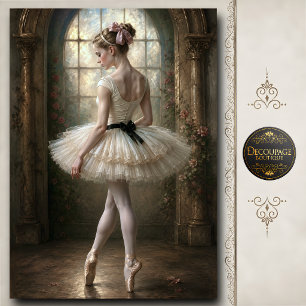 Pink Ribbon Ballerina by Window Tissue Paper