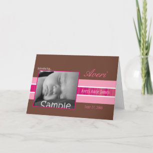 Pink Ribbon Birth Announcement