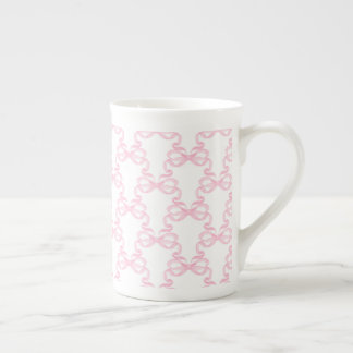 Pink Ribbon Bow Bone China Mug