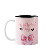 Pink Ribbon Bow Happy Mother's Day Coffee Mug