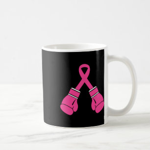 Pink Ribbon Boxing Gloves Breast Cancer Awareness Coffee Mug