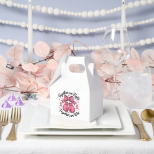 Pink Ribbon Boxing Gloves Breast Cancer Awareness Favour Box