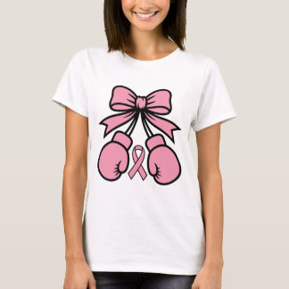 Pink Ribbon Boxing Gloves Design – Breast Cancer T-Shirt