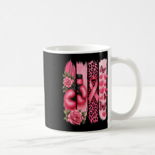 Pink Ribbon Boxing Gloves Leopard Breast Cancer Aw Coffee Mug