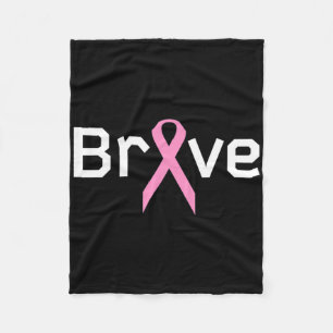 Pink Ribbon Brave Worlds Cancer Survivor Support A Fleece Blanket
