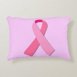 Pink Ribbon Breast Cancer Awareness Art Decorative Cushion