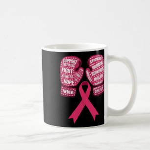 Pink Ribbon Breast Cancer Awareness Boxing Glove Coffee Mug
