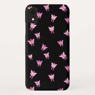 pink ribbon breast cancer awareness butterflies iPhone XR case