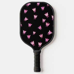 Pink Ribbon Breast Cancer Awareness Butterflies Pickleball Paddle