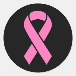 Pink Ribbon Breast Cancer Awareness  Classic Round Sticker