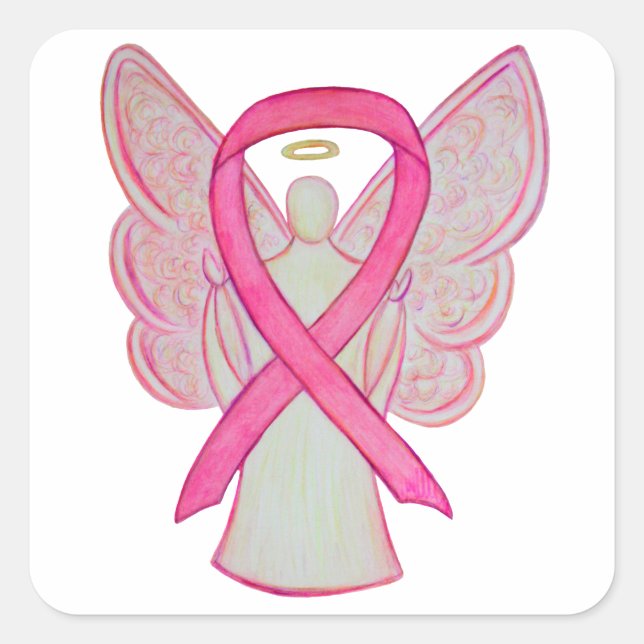 Pink Ribbon Breast Cancer Awareness Decal Stickers (Front)