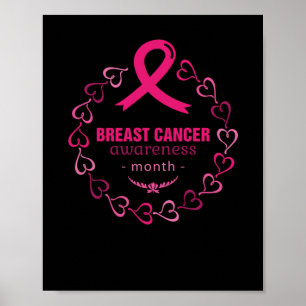 Pink Ribbon Breast Cancer Awareness Month Poster