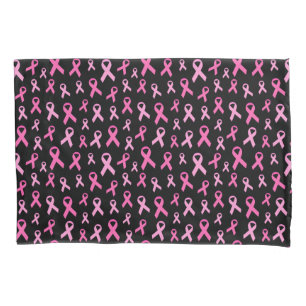Pink Ribbon Breast Cancer Awareness Pattern Pillowcase