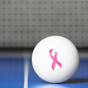 Pink Ribbon Breast Cancer Awareness Ping Pong Ball
