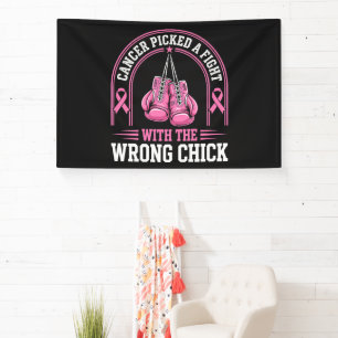 Pink Ribbon Breast Cancer Awareness Pink Fight Banner