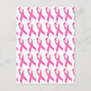 Pink Ribbon Breast Cancer Awareness Postcard