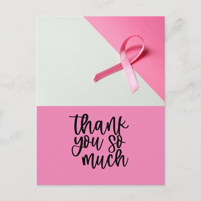 Pink Ribbon Breast cancer Awareness  Postcard (Front)