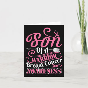 Pink Ribbon Breast Cancer Awareness Son Of Warrior Card