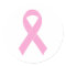 Pink ribbon breast cancer awareness stickers