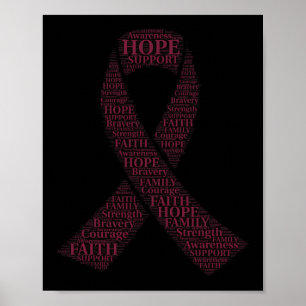 Pink Ribbon Breast Cancer Awareness T Poster