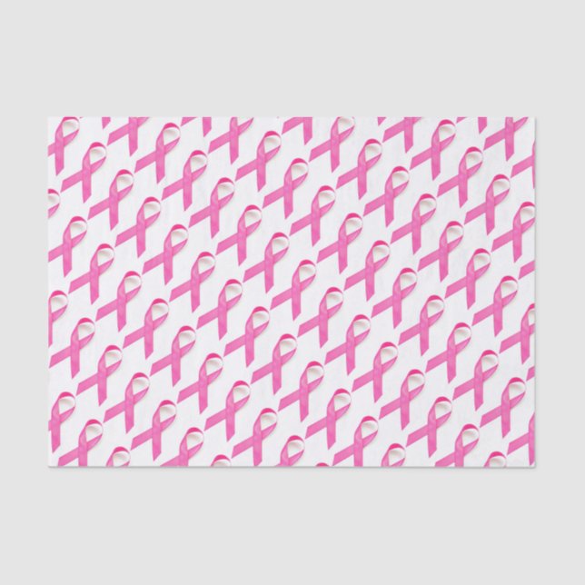Pink Ribbon Breast Cancer Awareness Tissue Paper (Front)