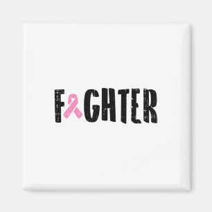 Pink Ribbon Breast Cancer Awareness Warrior Gift Magnet