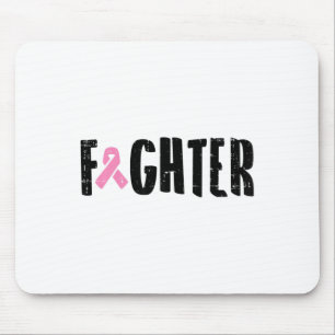 Pink Ribbon Breast Cancer Awareness Warrior Gift Mouse Pad