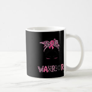 Pink Ribbon Breast Cancer Awareness Warrior Messy Coffee Mug
