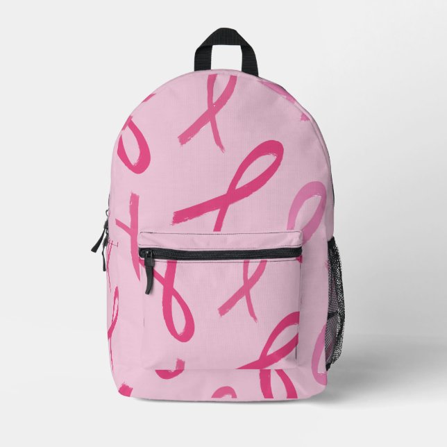 Pink Ribbon Breast Cancer Backpack (Front)