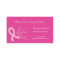 Pink Ribbon Breast Cancer Business Card