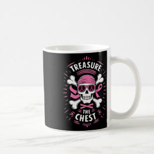 Pink Ribbon Breast Cancer Pirate Treasure The Ches Coffee Mug