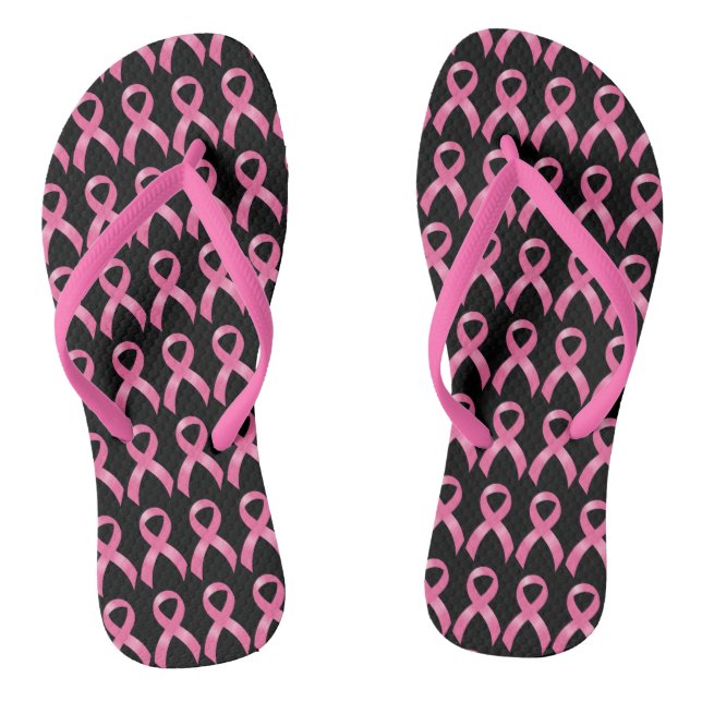 Pink Ribbon Breast Cancer Thongs (Footbed)