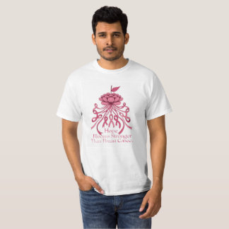 Pink Ribbon Breast Cancer Typography Shirt