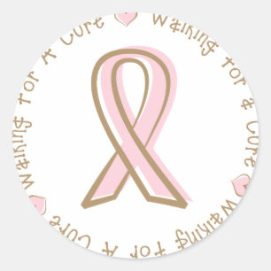 Pink Ribbon Breast Cancer Walking For A Cure Classic Round Sticker