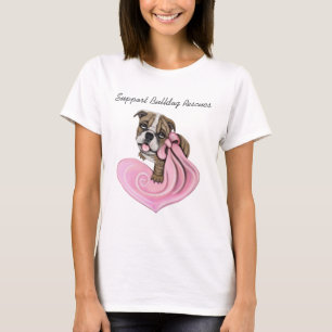 Pink Ribbon Bulldog Puppy Sample Charity Shirts