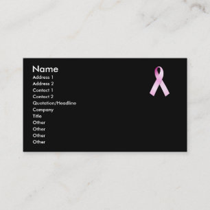 Pink Ribbon Business Card