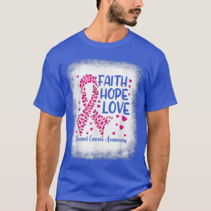Pink Ribbon Butterflies , Faith Hope Love Breast C T-Shirt